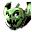 Halloweeni Zöld Fejfedő